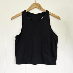 90 Degrees Black Sleeveless Active Workout Cropped Tank Top Women's Medium